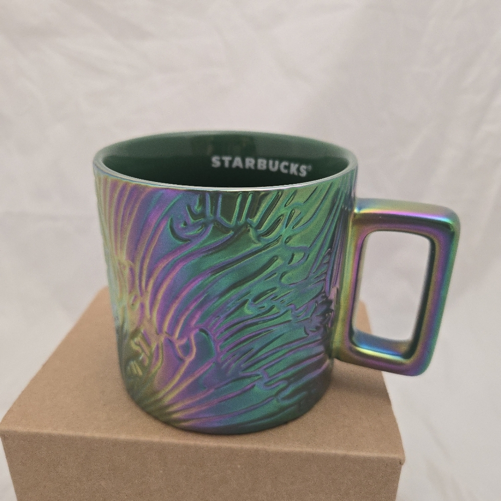 Starbucks Iridescent Mermaid Color Green Mug 14 Oz 2024 Anniversary